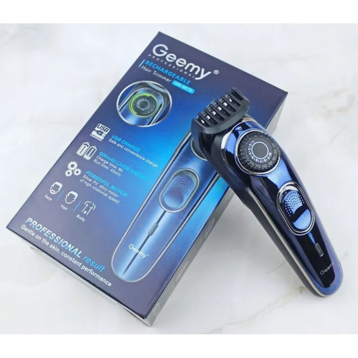 Mașină de Tuns Gemei GM-6675 – Cap Reglabil, Lame Inox, Motor Puternic.