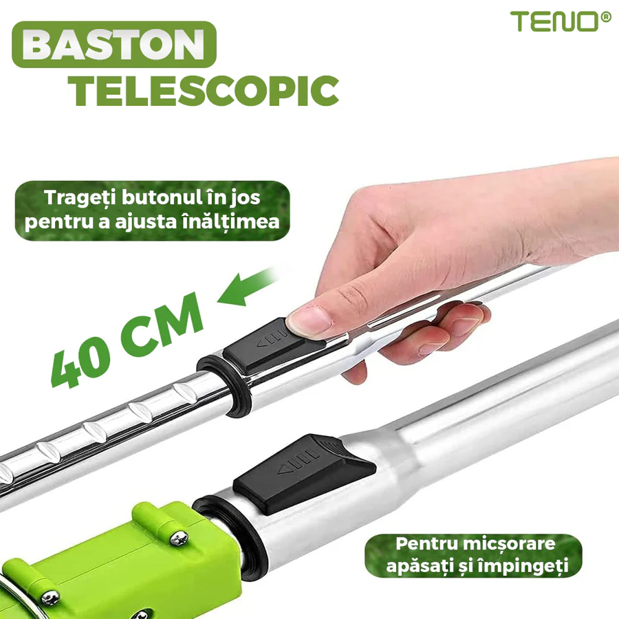Motocoasa Electrica , 2 acumulatori 48 V, baston telescopic, 3 tipuri de lame pentru taiere, 18000 RPM, autonomie de 2-3 ore